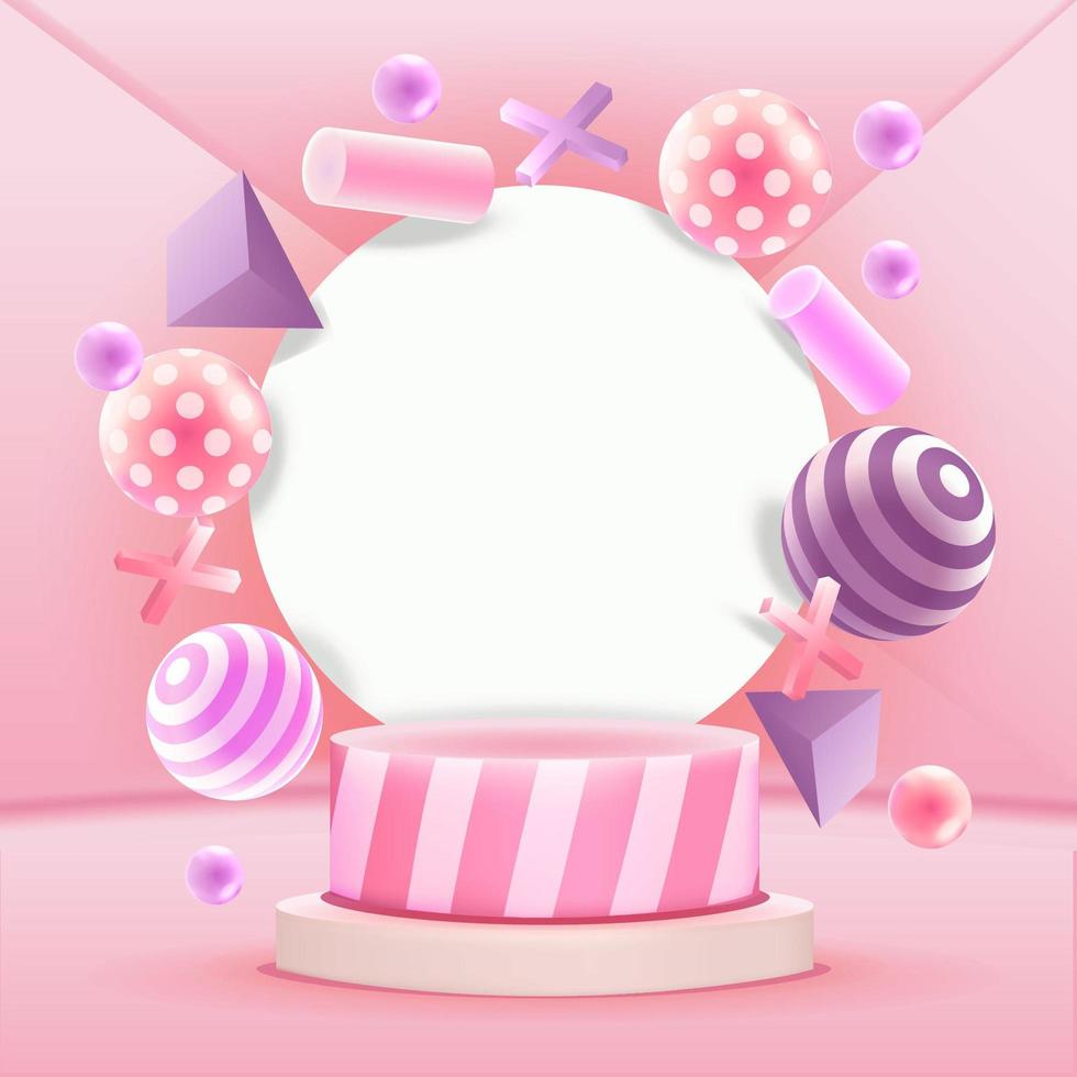 Geometric 3D Background vector