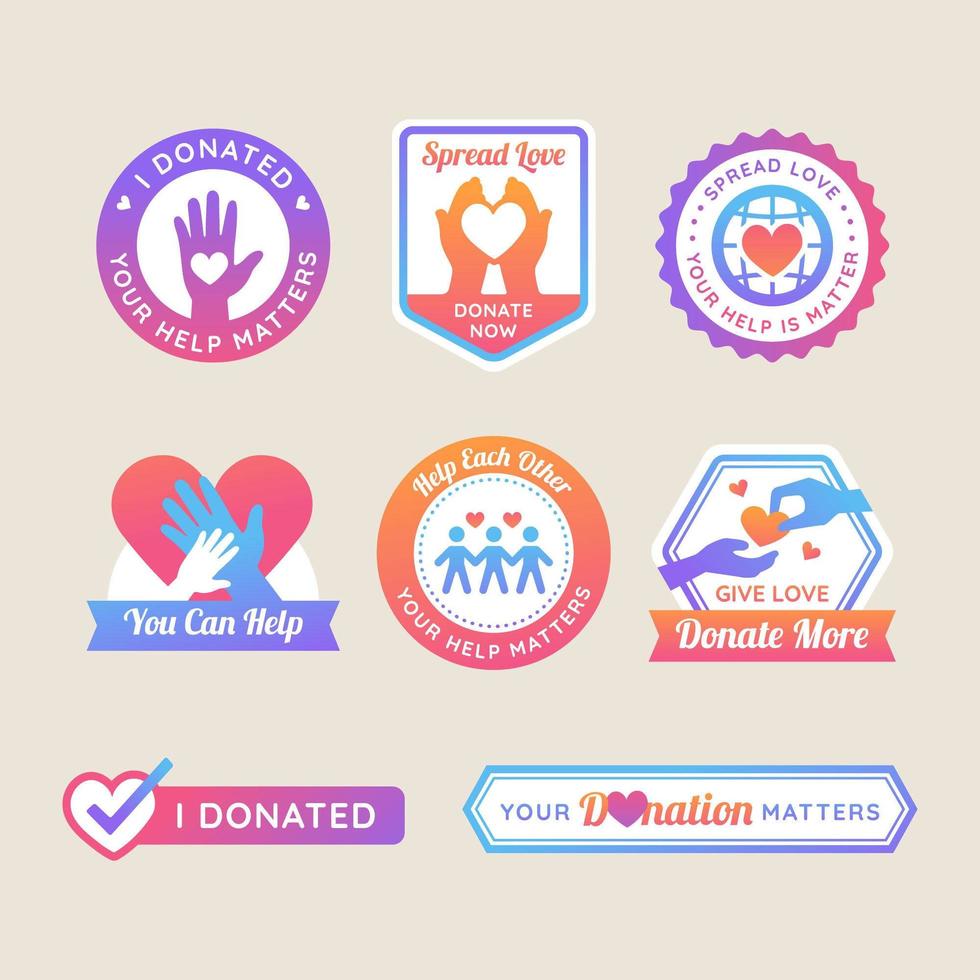 Donation Awareness Label vector