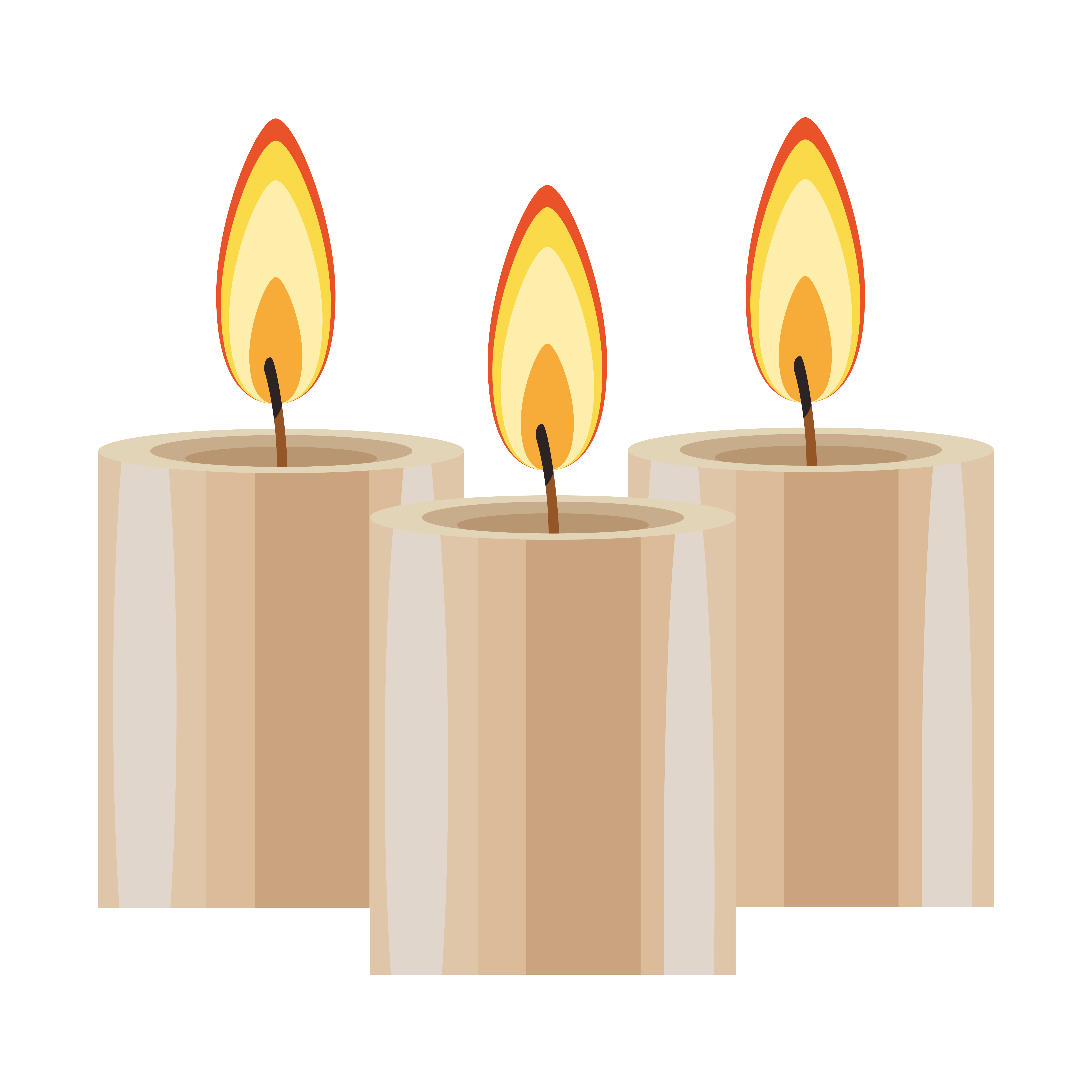 Lit candle cartoon isolated icon 1545951 Vector Art at Vecteezy