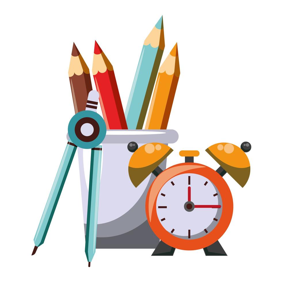 Cartoon school materials vector