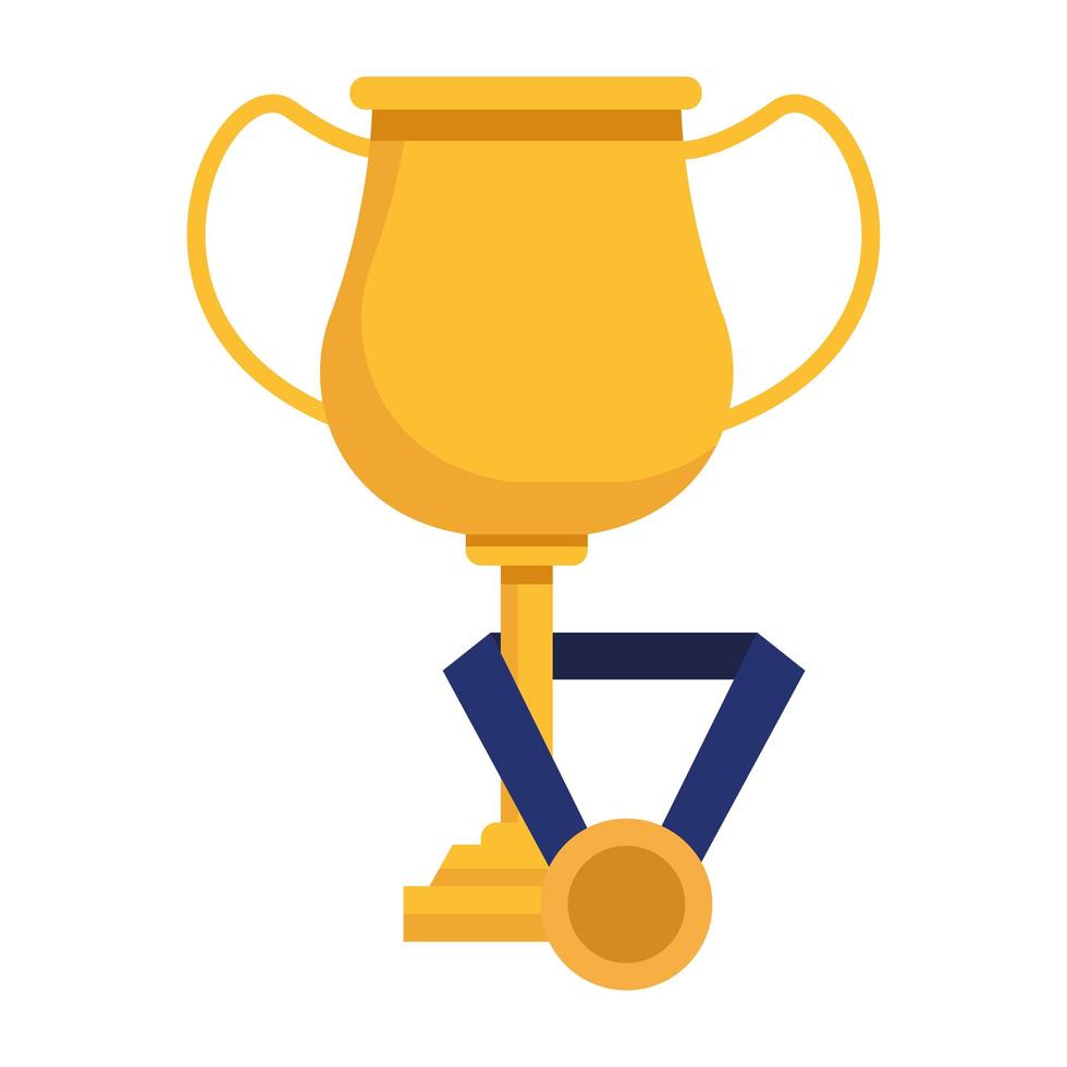 Trophy cup award cartoon icon vector