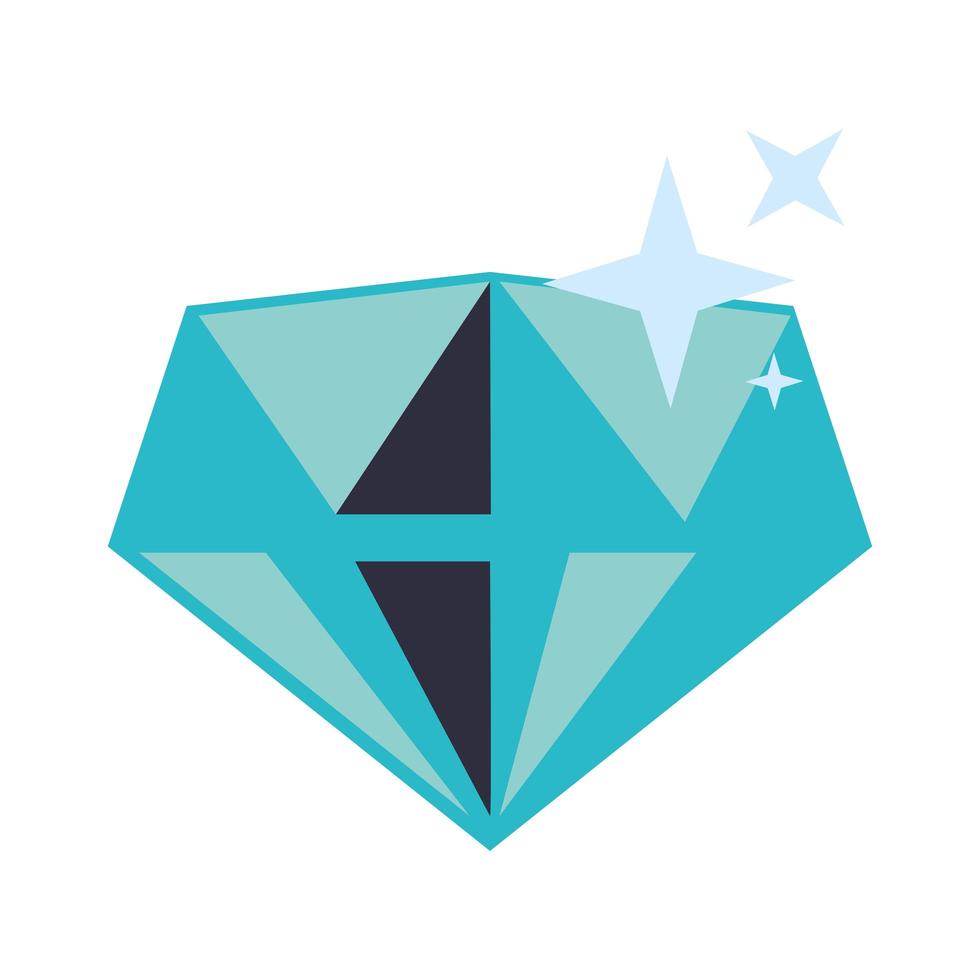 Diamond luxury rock symbol isolated vector