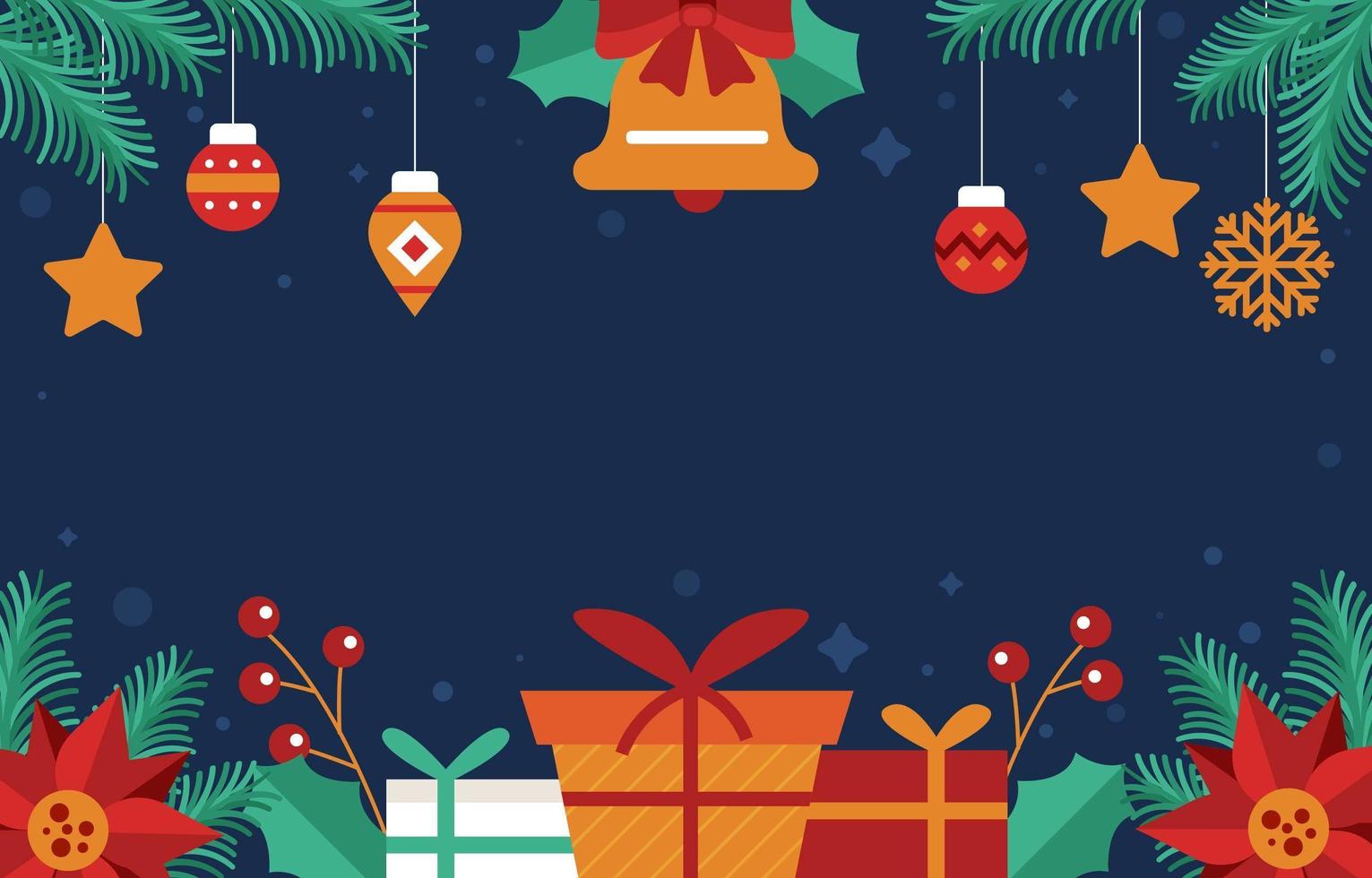 fondo de navidad plano vector