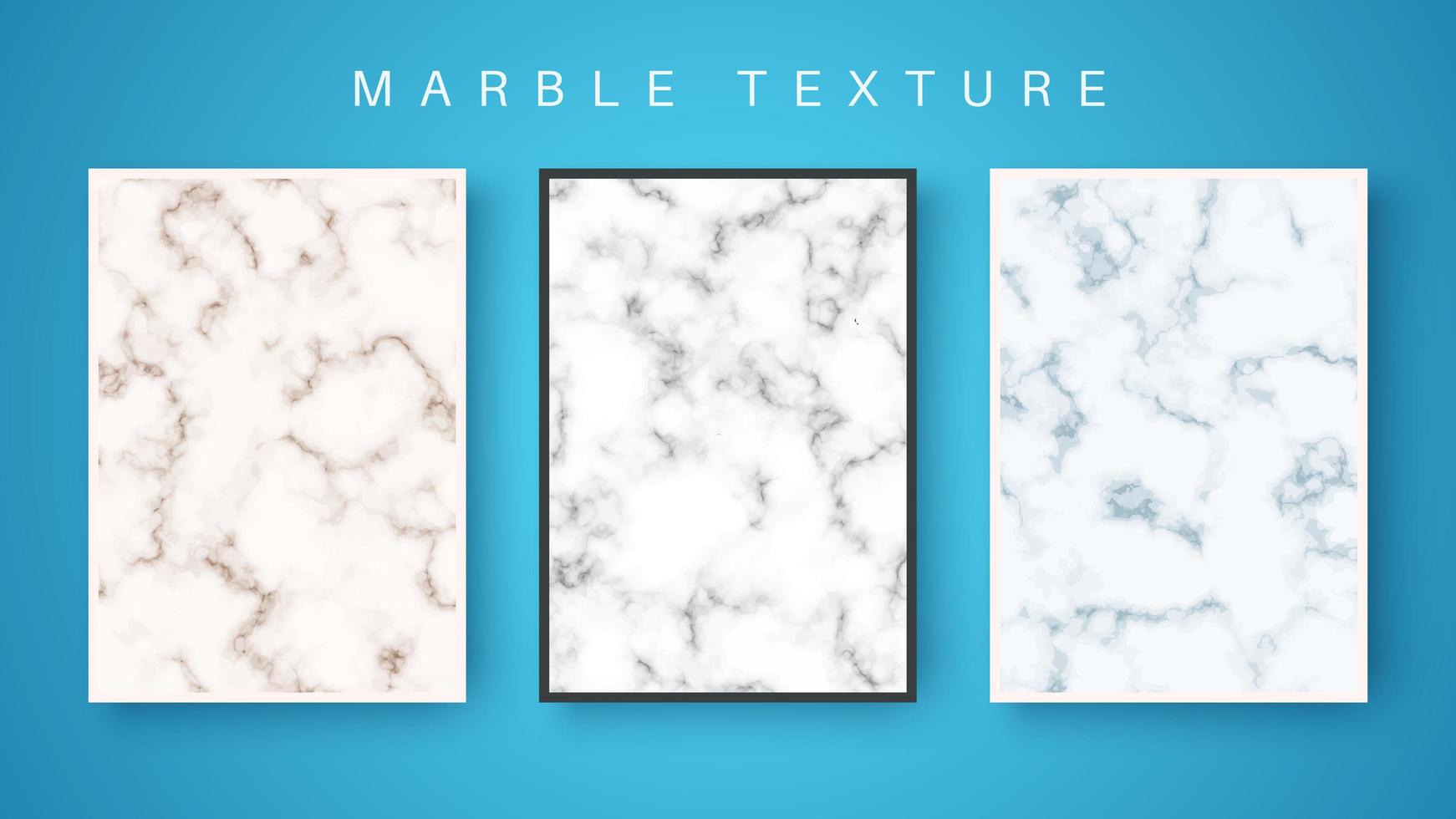Colored marble abstract texture set vector