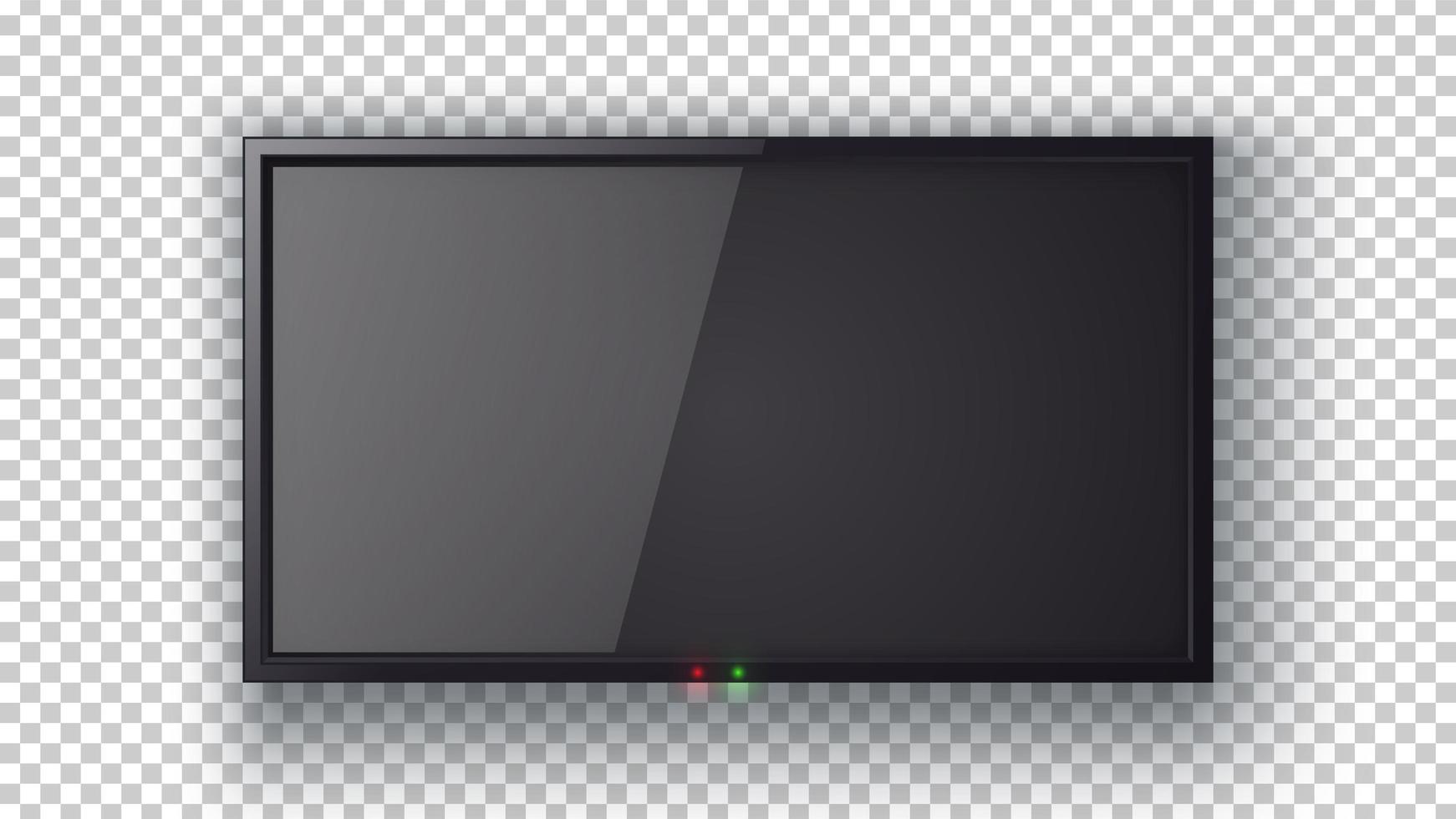 Realistic flat tv screen vector