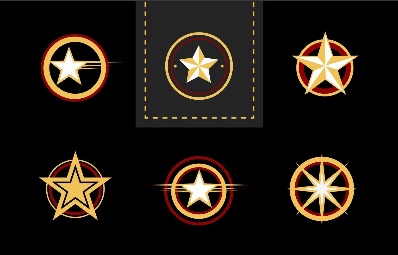 colección de concepto de logotipo estrella vector