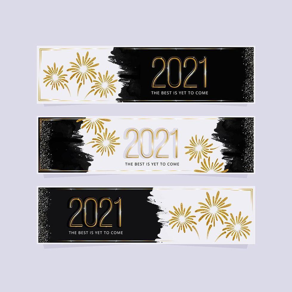 Elegant New Year Banners vector