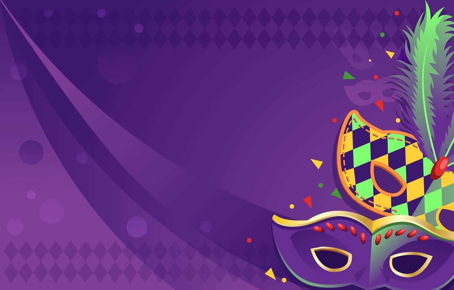 Stunning Mardi Gras Mask Background vector