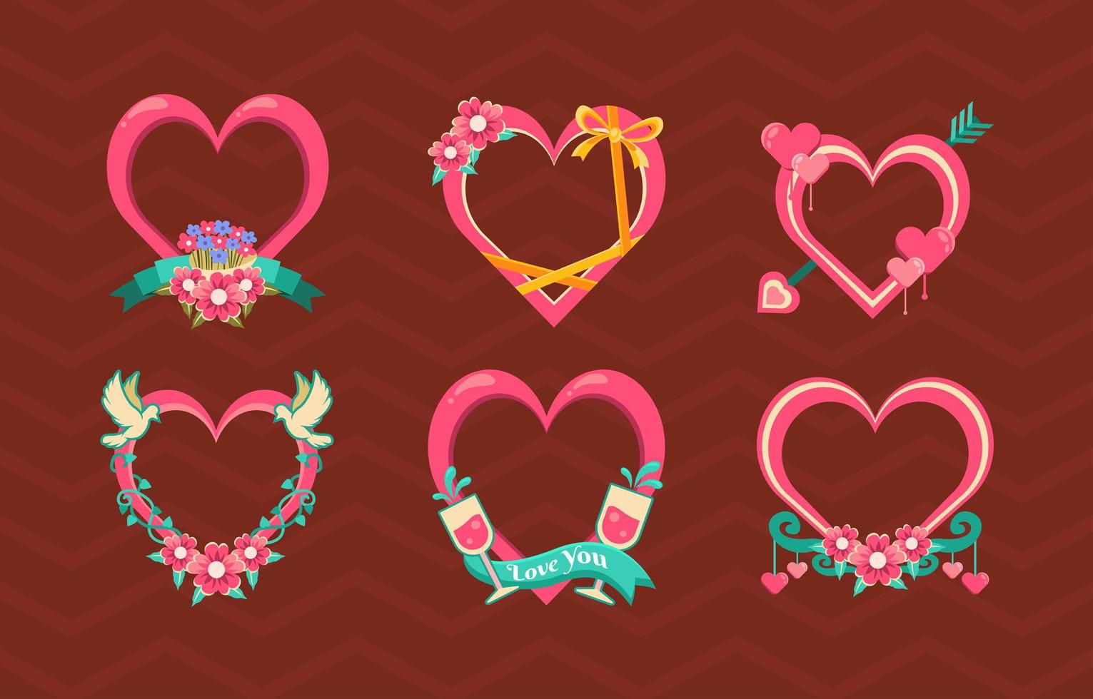 Valentine Love Heart Decoration vector