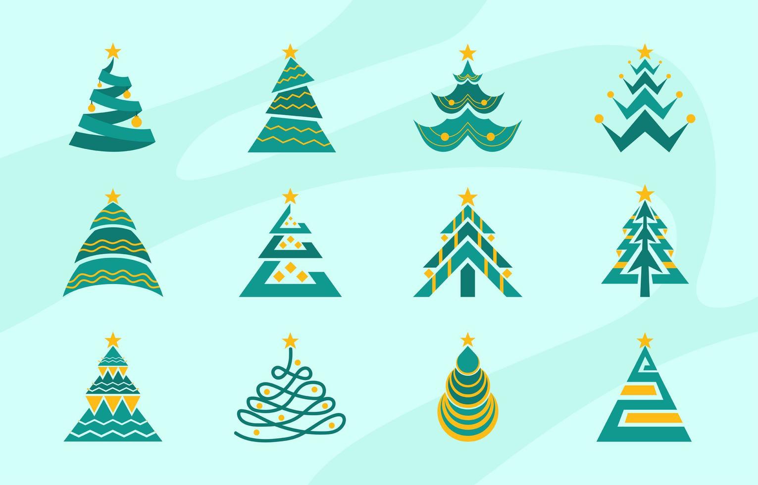 árbol simple para el día de navidad vector