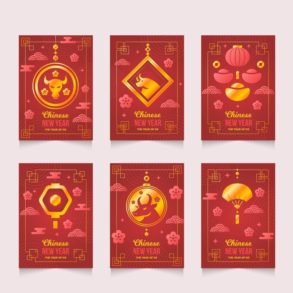 Chinese New Year Cards vector