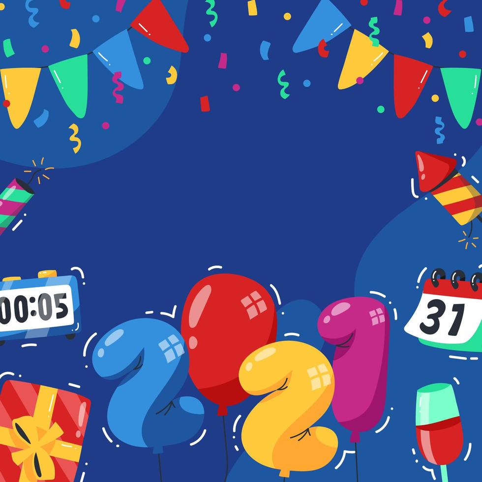 Colorful New Year Background vector