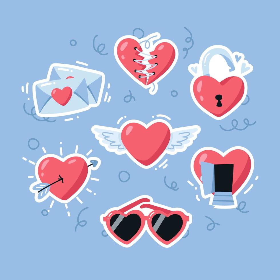 Heart Sticker Pack vector