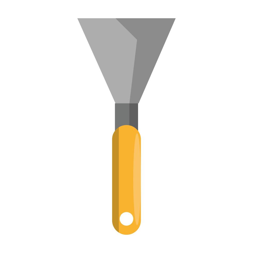 Metal trowel tool icon vector