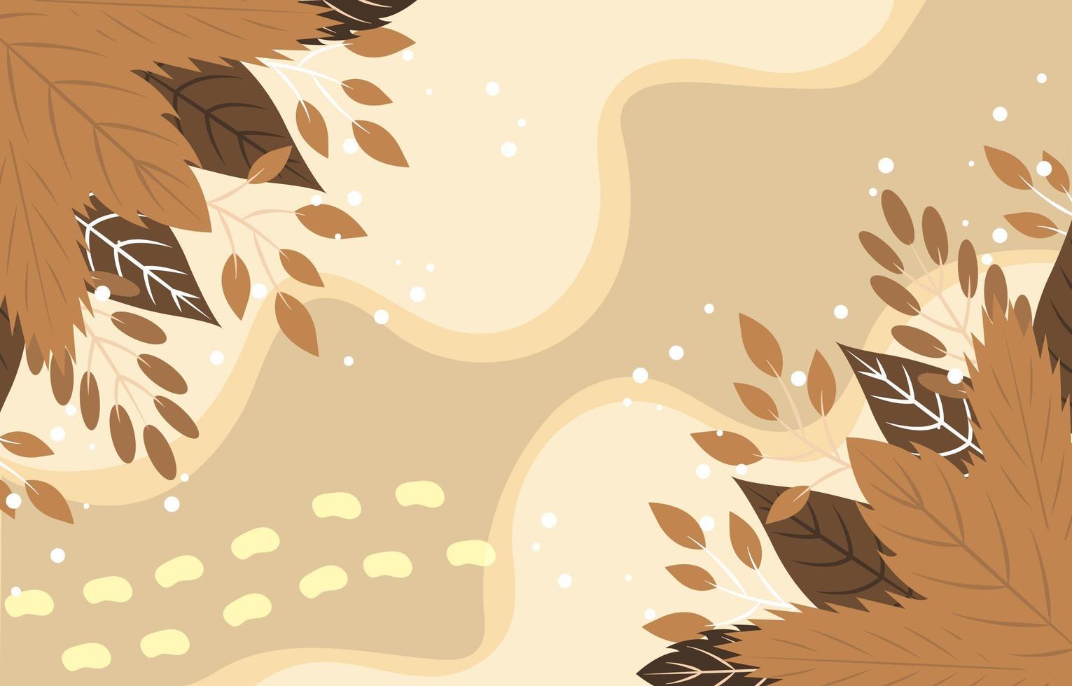 Brown Fall Flower Background vector