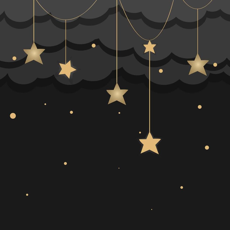 Little Star on Night Sky vector