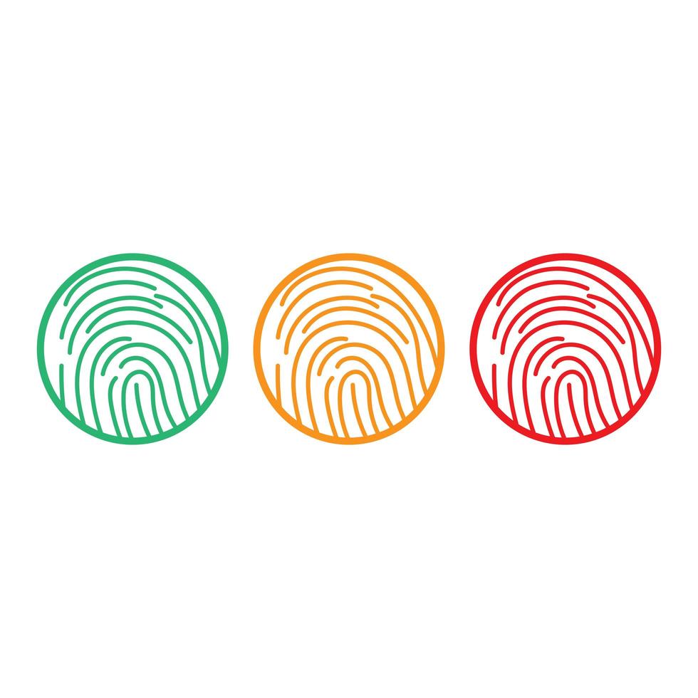 Phone Security Fingerprint vector