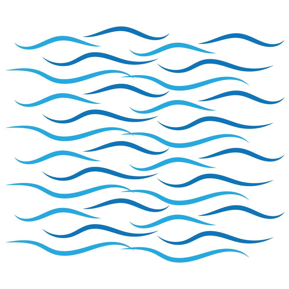 icono de onda de agua vector