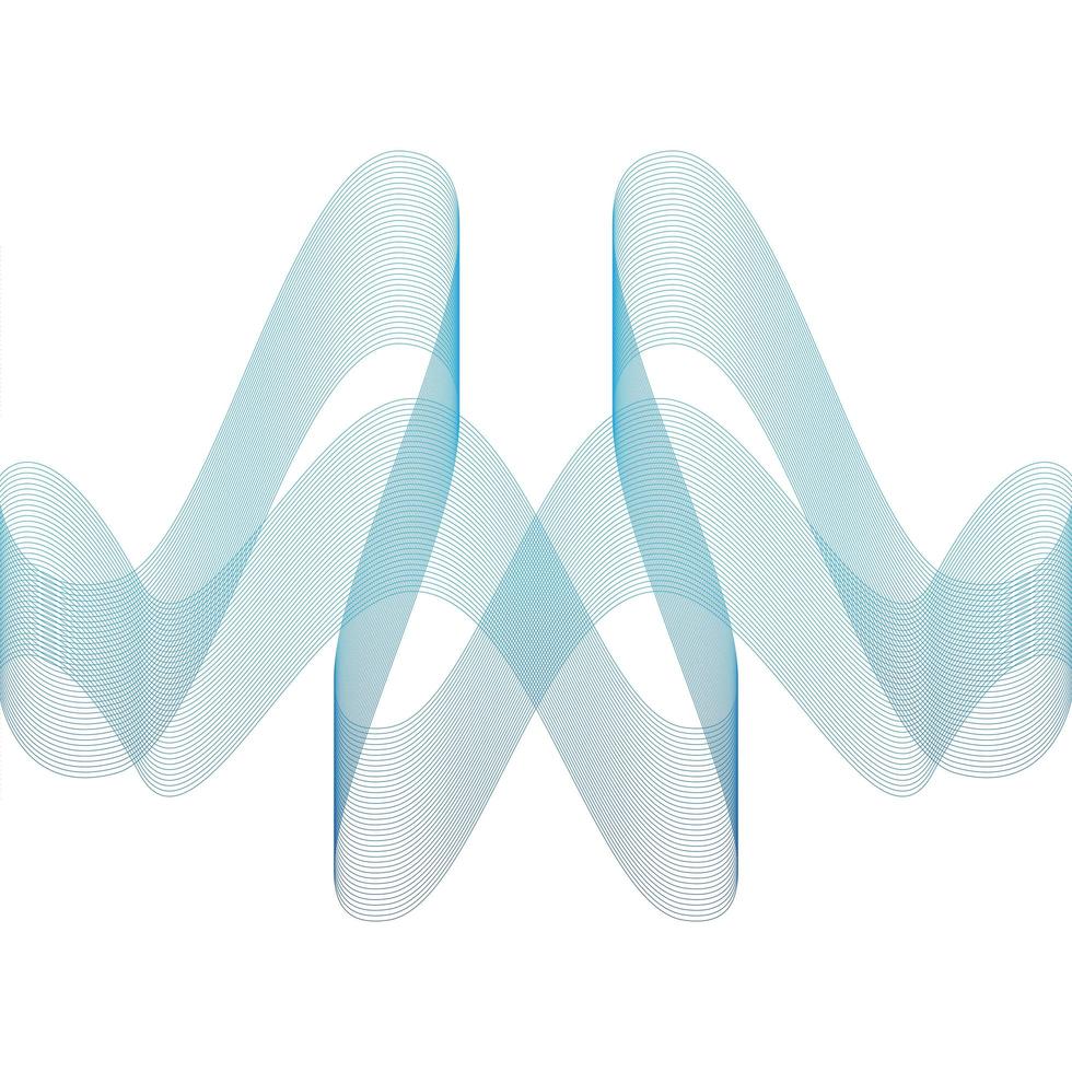 Gradient Waves line vector