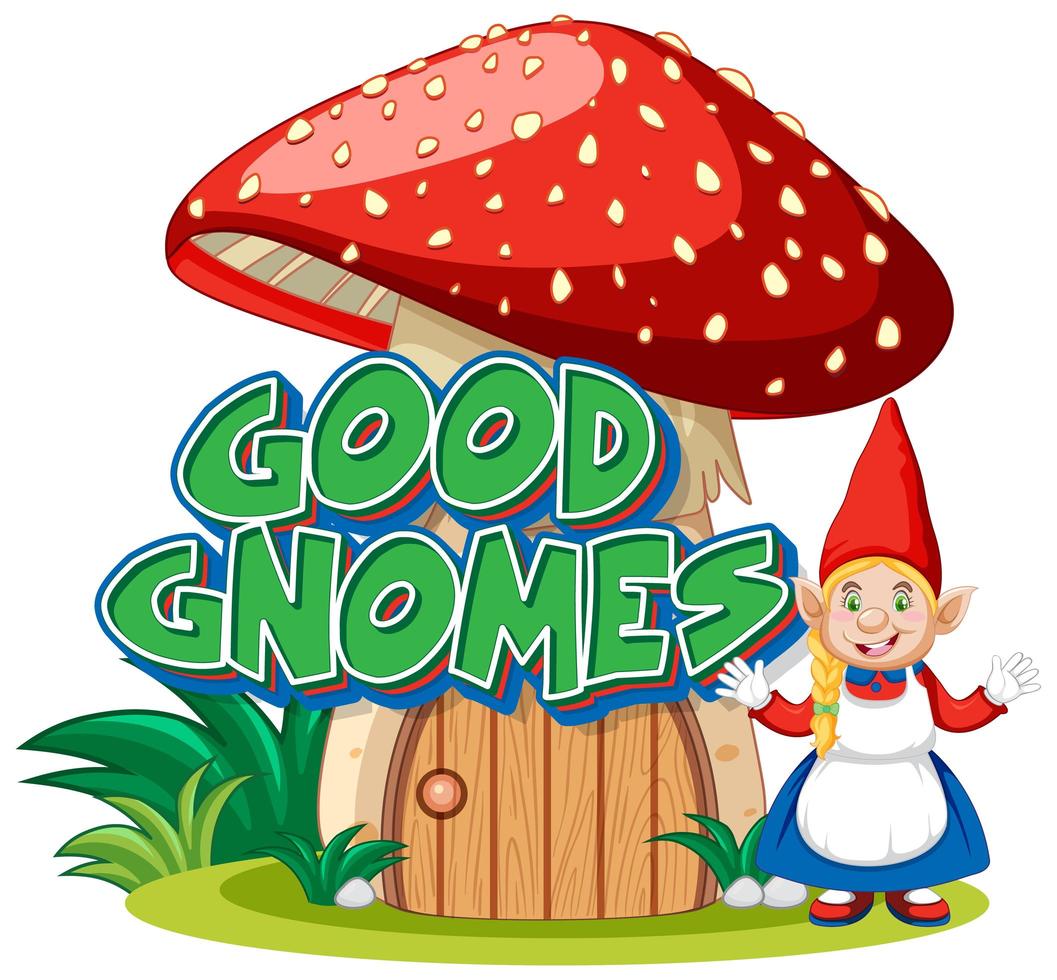 Good gnomes logo on white background vector
