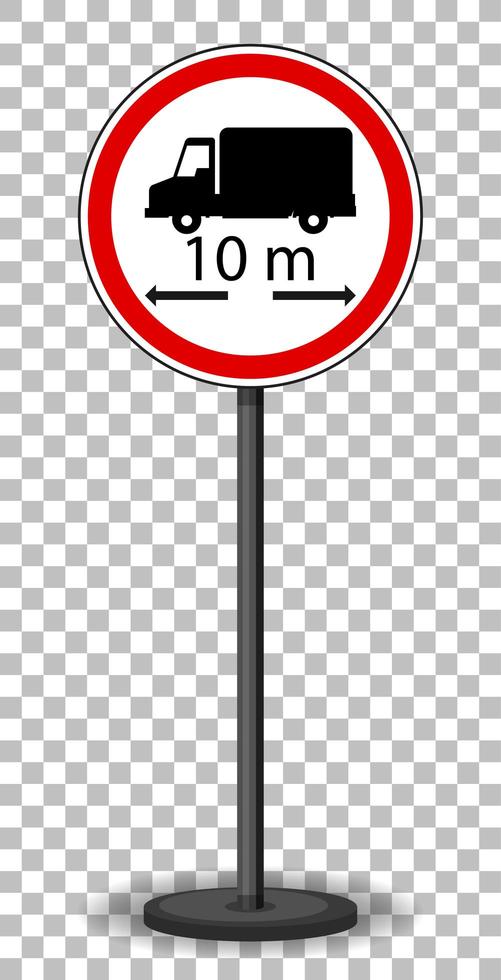 Red traffic sign on transparent background vector