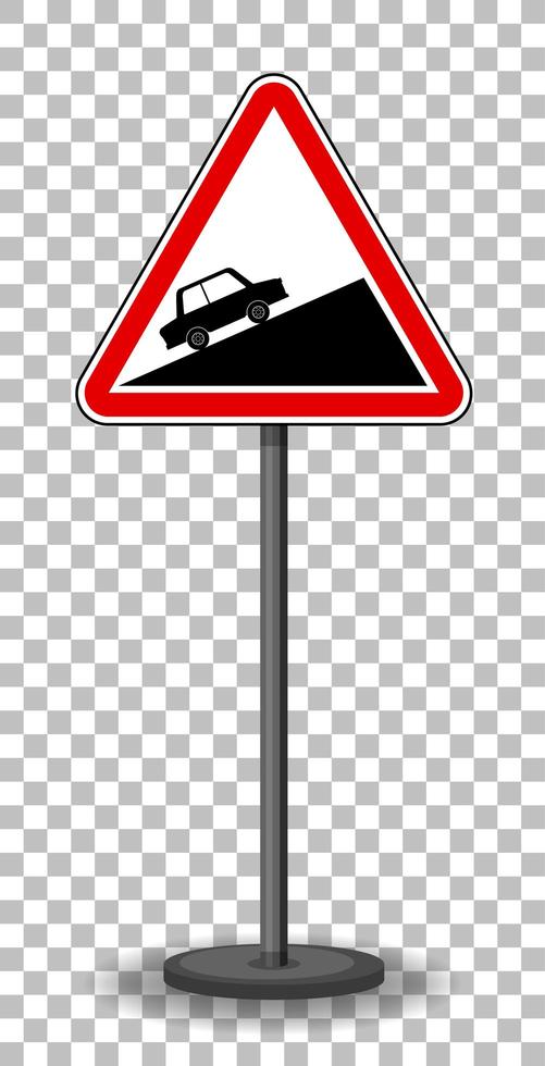 Red traffic sign on transparent background vector