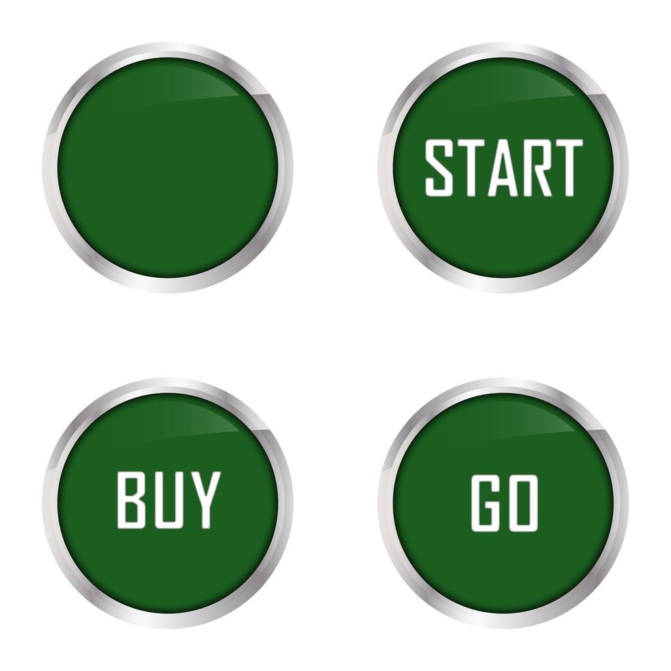 Set of four green buttons 1591209 Vector Art at Vecteezy