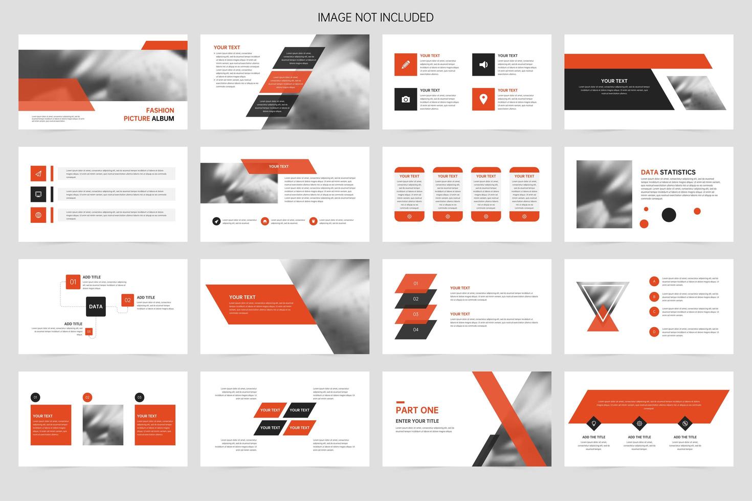 Business minimal slide presentation template vector