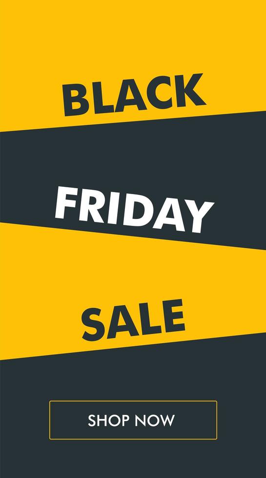 Black Friday vertical banner with oblique bg vector