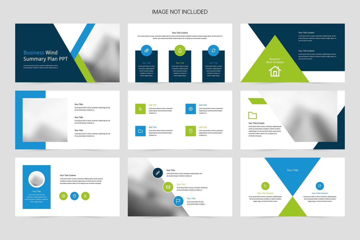 Business presentation PowerPoint template vector