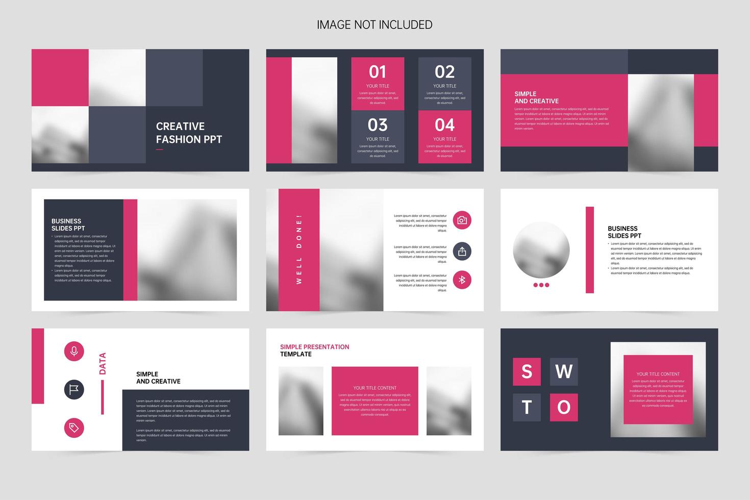 Company simple presentation PPT template vector