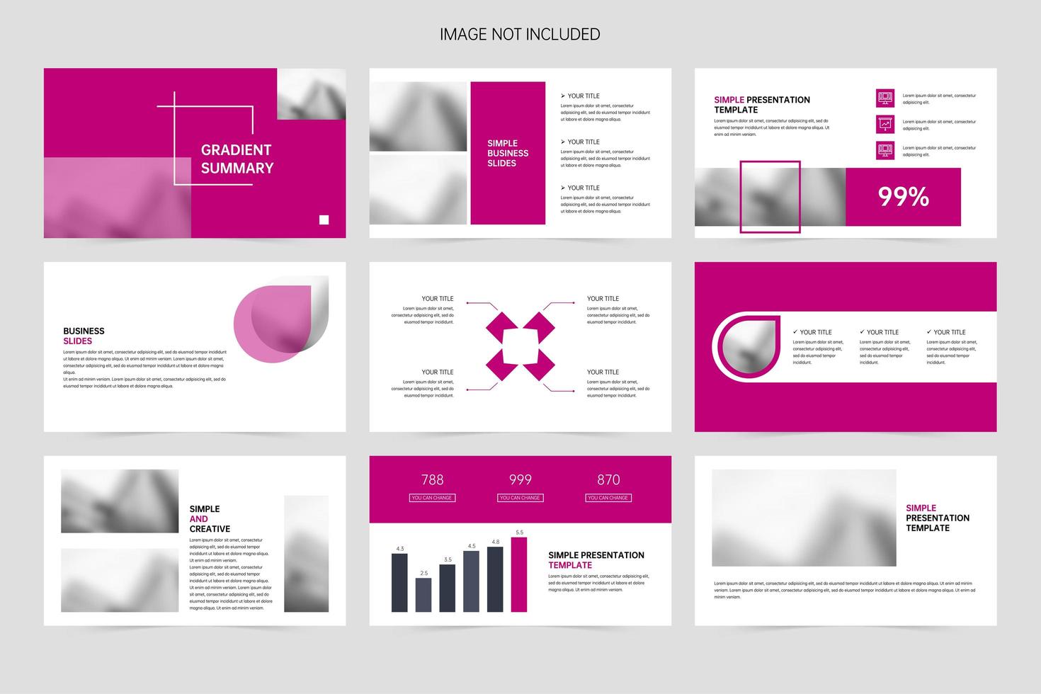 Business corporate slides, company brochure presentations vector