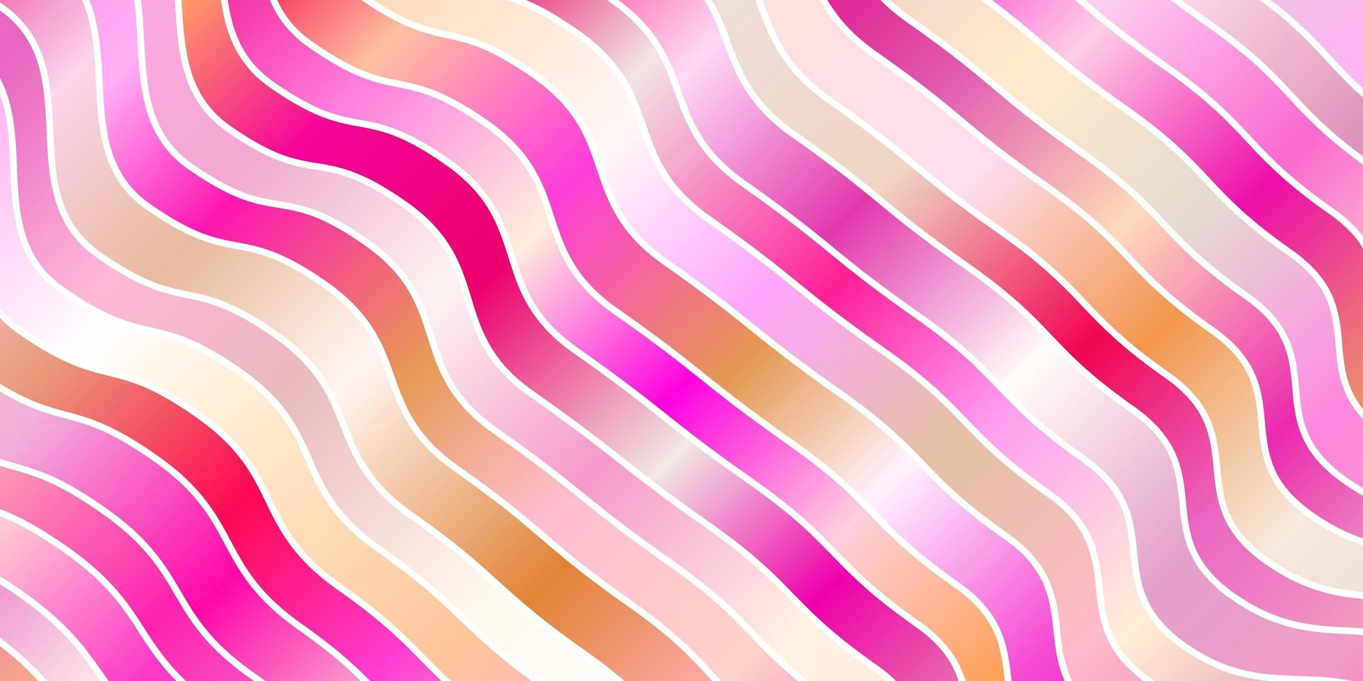 Pink template with curved lines. vector