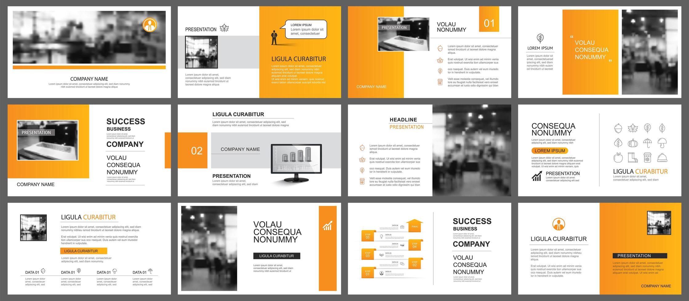 Presentation and slide layout vector