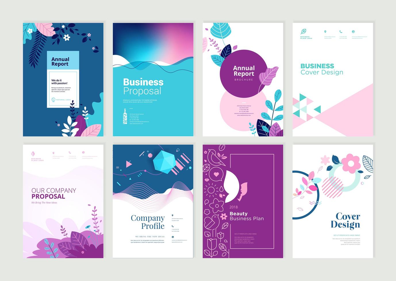 Cover design templates vector