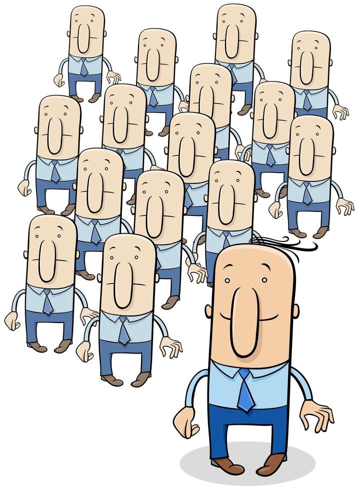 Stand out from the crowd cartoon vector