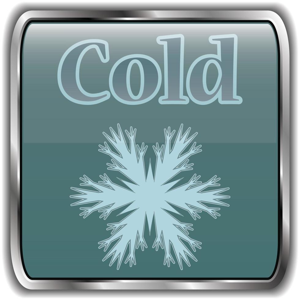 Night weather icon with text cold vector