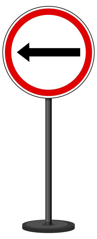 Red traffic sign on white background vector