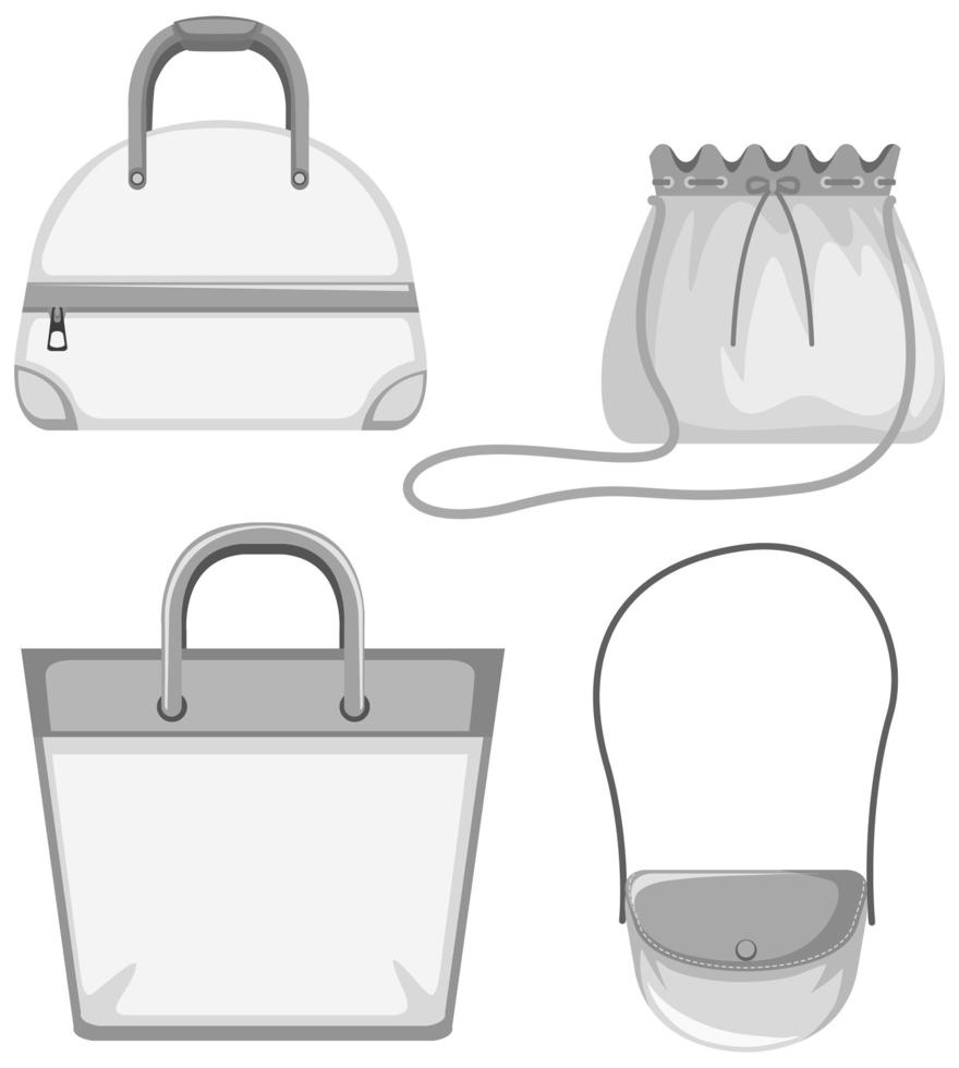 Set of bag mock up vector