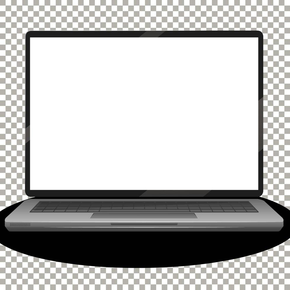 Laptop or computer on transparent background vector