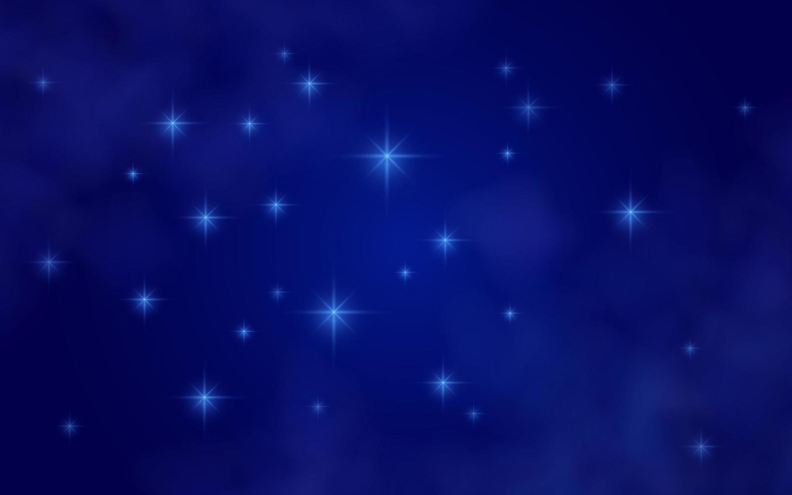 Glowing Stars in Night Sky vector