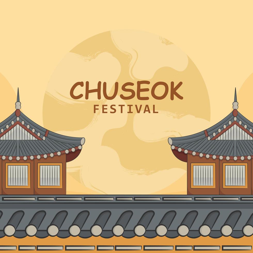 Chuseok Festival Celebration vector