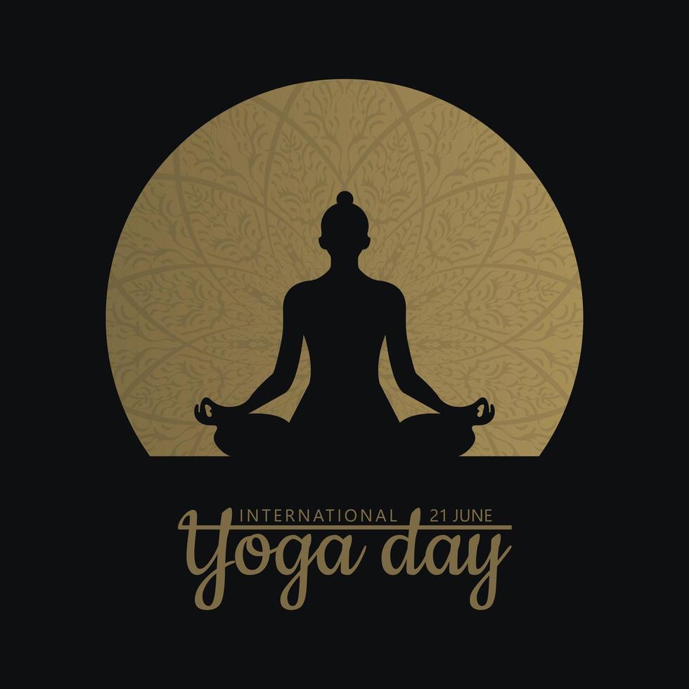 dia internacional del yoga vector