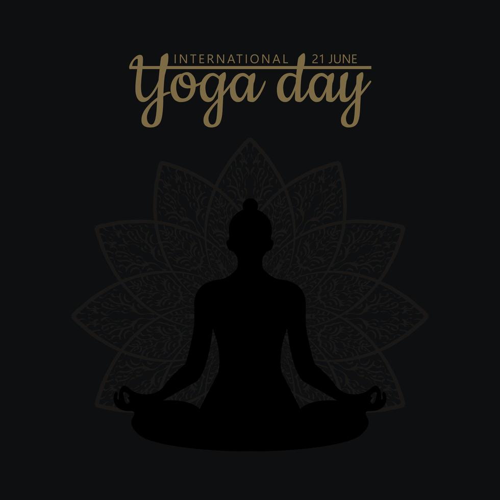 International day of yoga vector