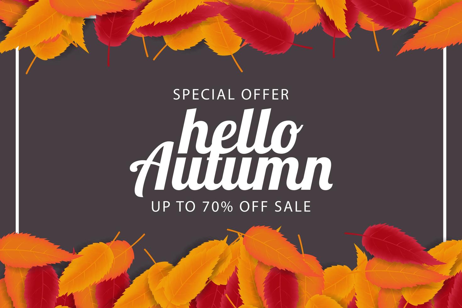 Hello Autumn Sale Background vector