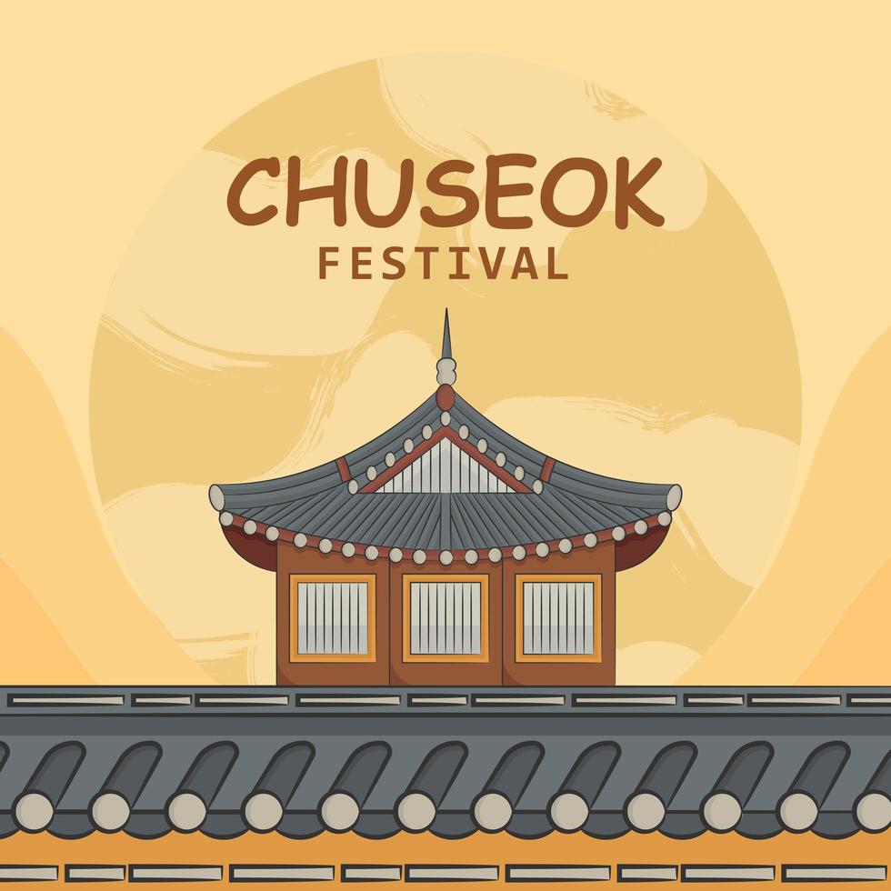 Chuseok Festival Celebration vector