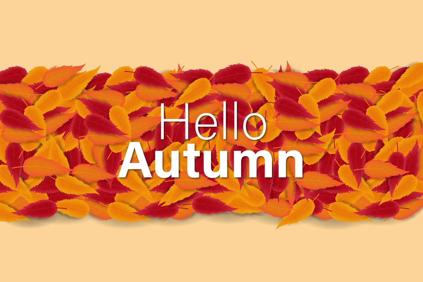 Hello Autumn Sale Background vector