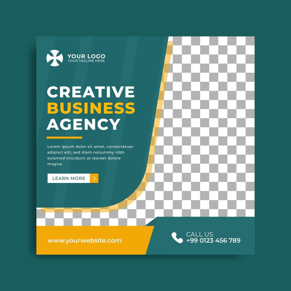 Set of marketing agency banner template vector