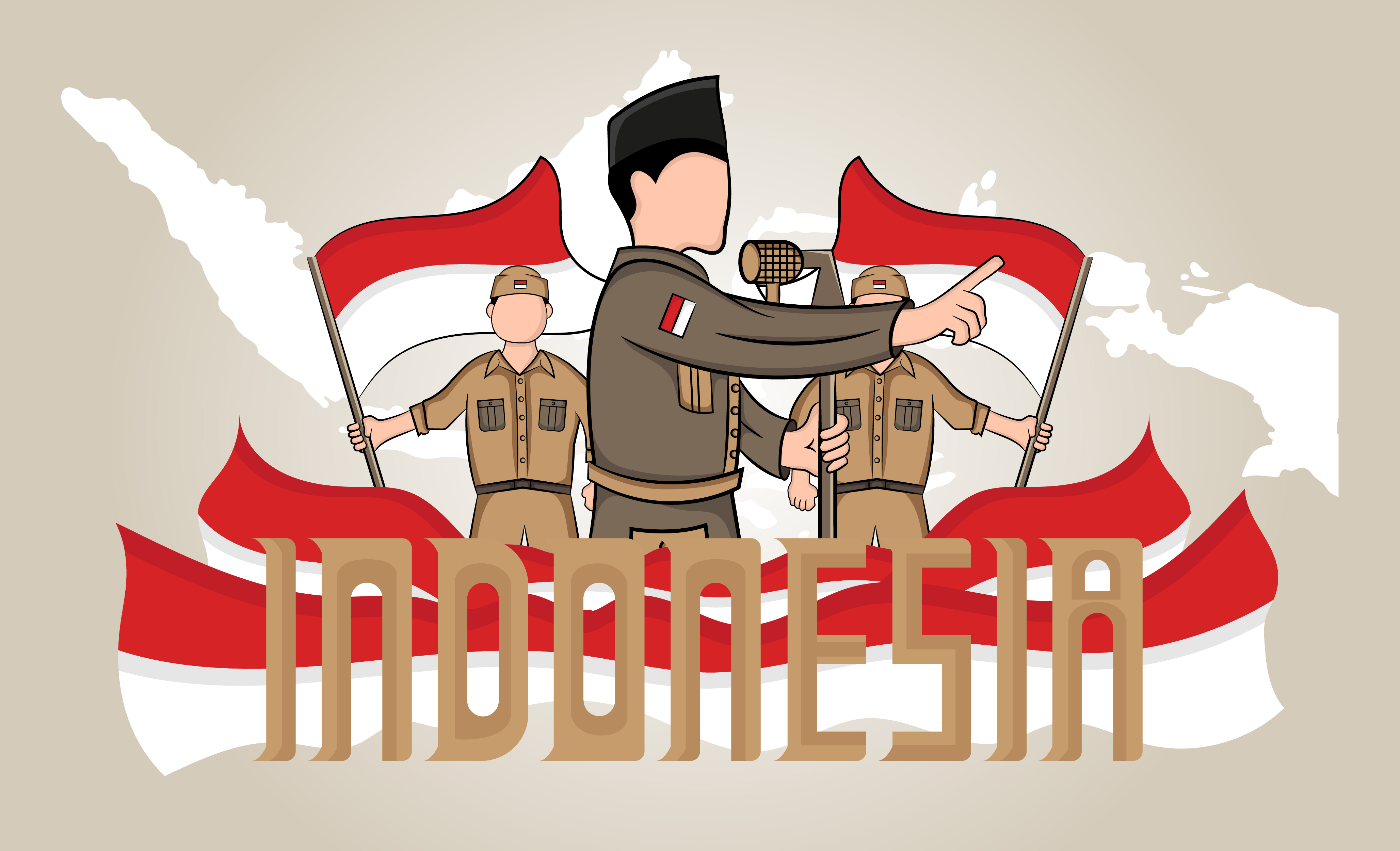 indonesian independence day vector