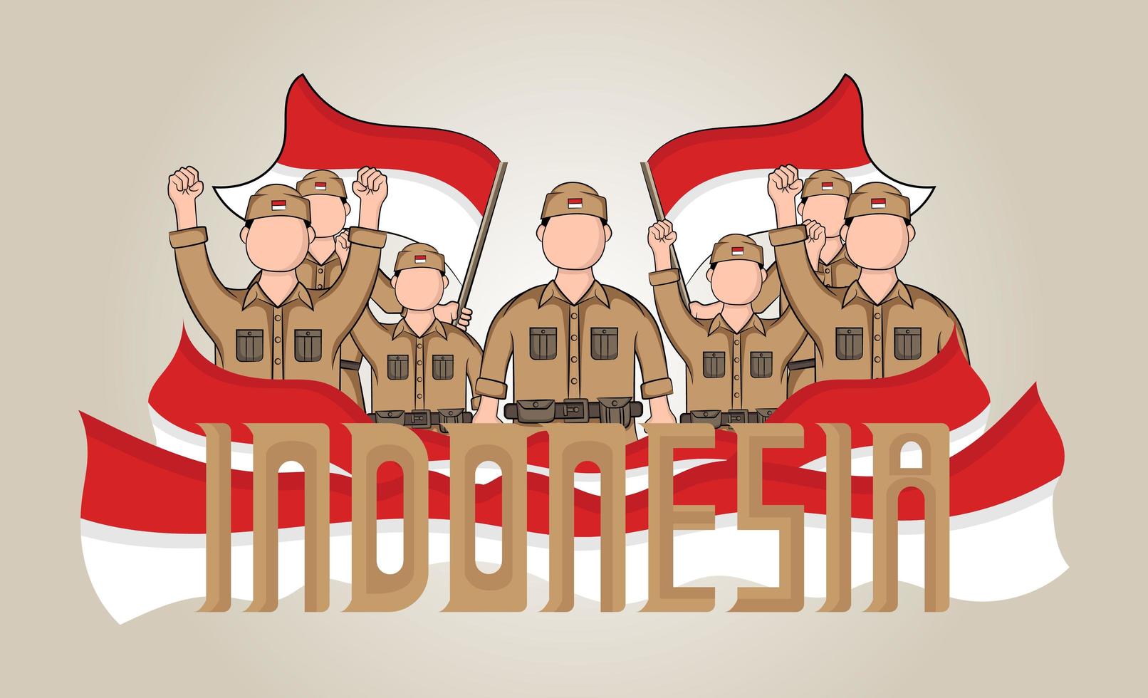 banner del día de la independencia de indonesia vector